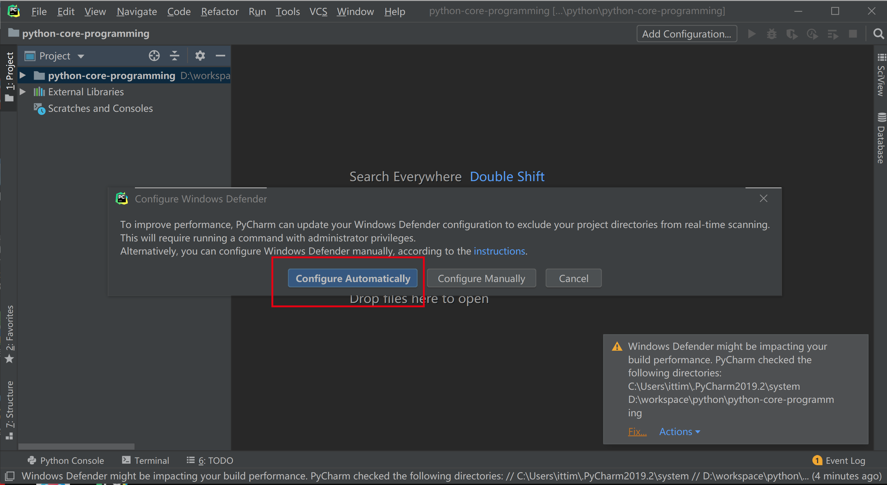 Configure Automatically