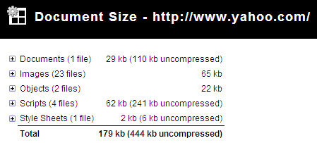 yahoo size