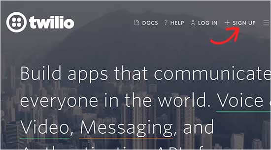 Twilio Signup