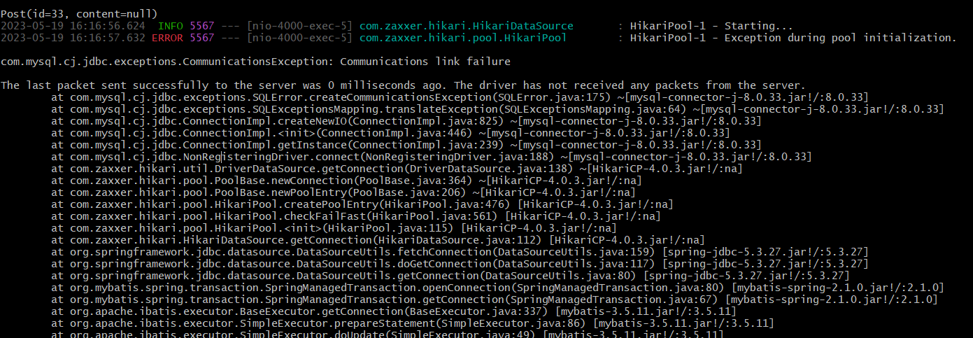 fatal: unable to access ‘https: jacky ’: recv ... Bug——部署到云端的jar包项目访问数据库出错解决: com.zaxxer.hikari.pool.HikariPool ...