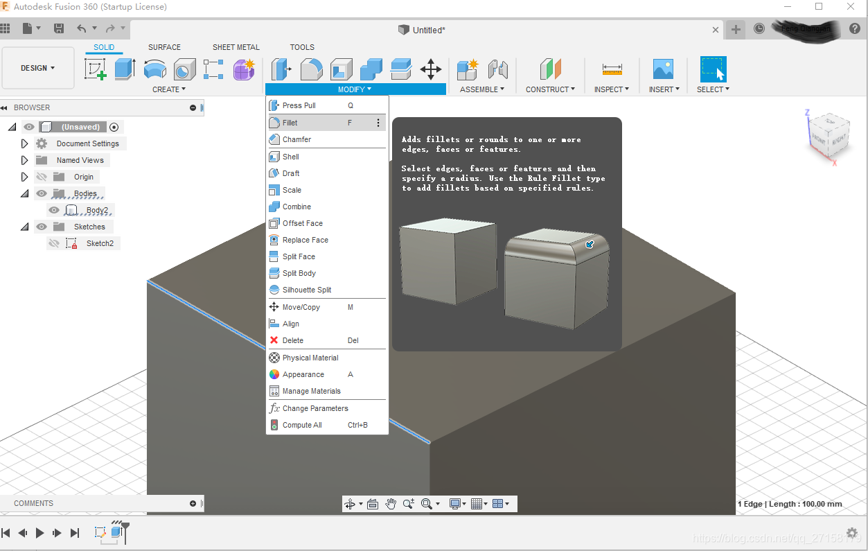 Autodesk Fusion 360建立第一个模型_fusion 360 方形孔-CSDN博客