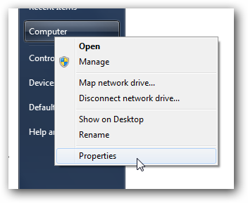 Computer Context Menu