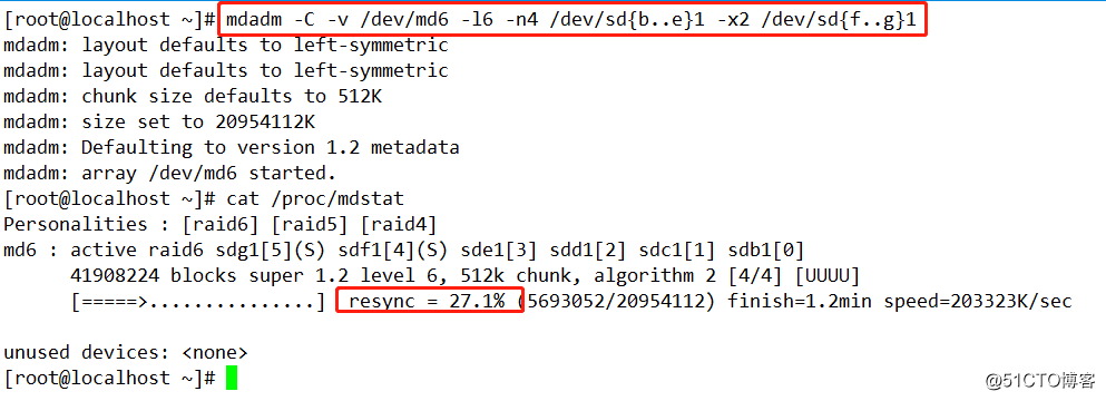 RAID磁盘阵列详解之RAID 6的配置与无人值守(带双重分散校验的数据条带),企业常用,必学!!!