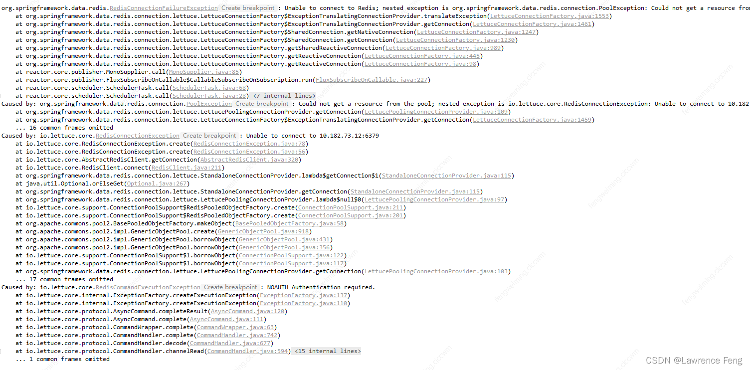 Unable to connect to Redis