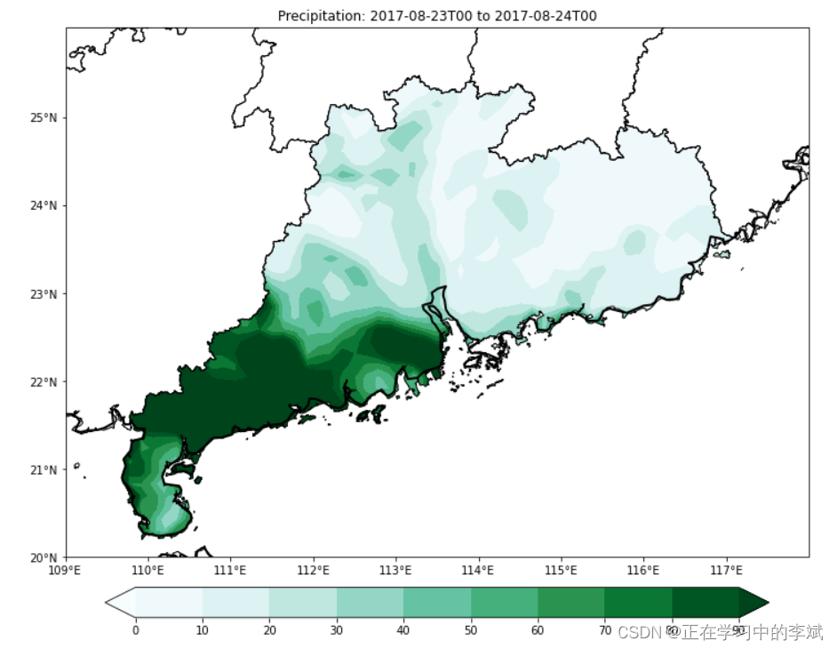 Python 画降雨图,mash 数据掩膜 裁剪出想要的区域,根据shp文件裁剪tif数据_python绘制站点降水裁切-CSDN博客