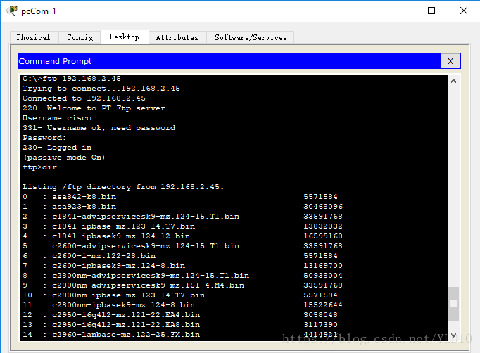 pcCom_1 visit server's ftp service