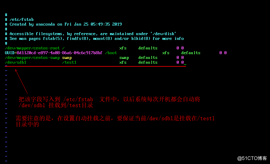 Linux中 创建、挂载及卸载（包括自动挂载）文件系统