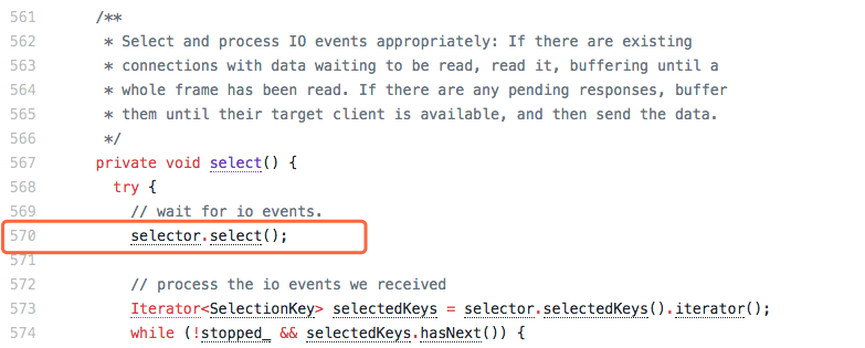 TThreadedSelectorServer.select()
