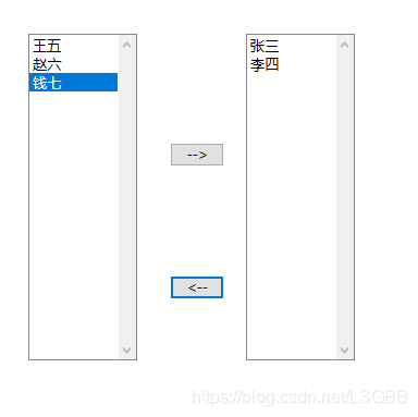 实现左右移动的下拉列表