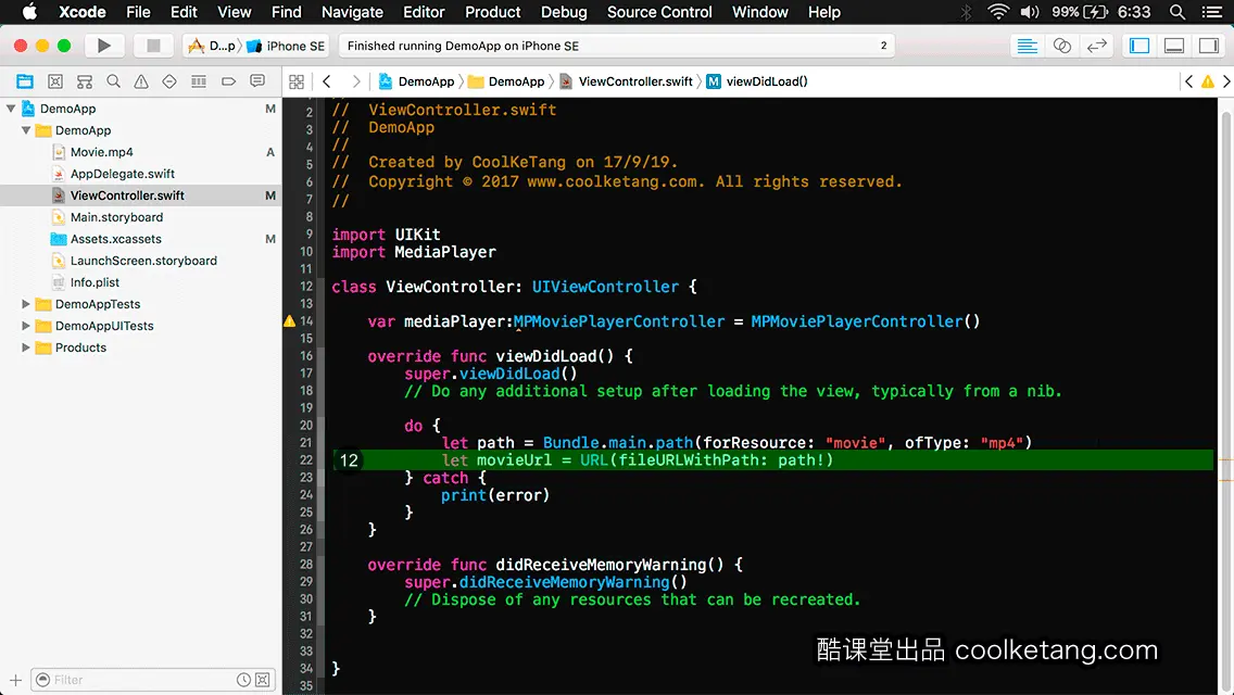 互动教程 for Xcode9 & Swift4-酷课堂