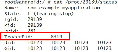 被ptrace时的status状态