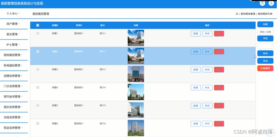 java/jsp/ssm医院管理信息系统设计与实现【2024年毕设】-CSDN博客