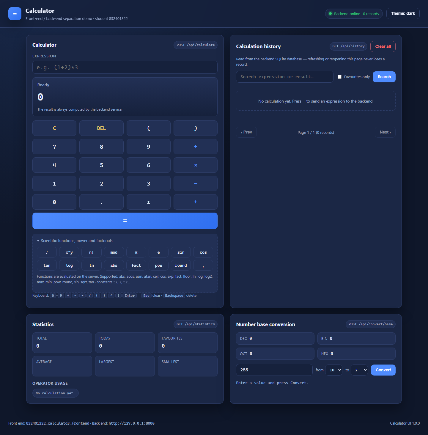 First Assignment — 832401322Chenghao Yu — Front-End and Back-End ...
