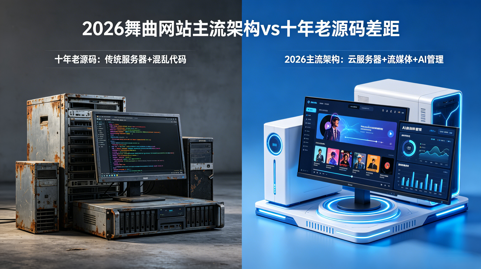 2026 舞曲网站主流架构(DJAOD) vs 十年老源码差距