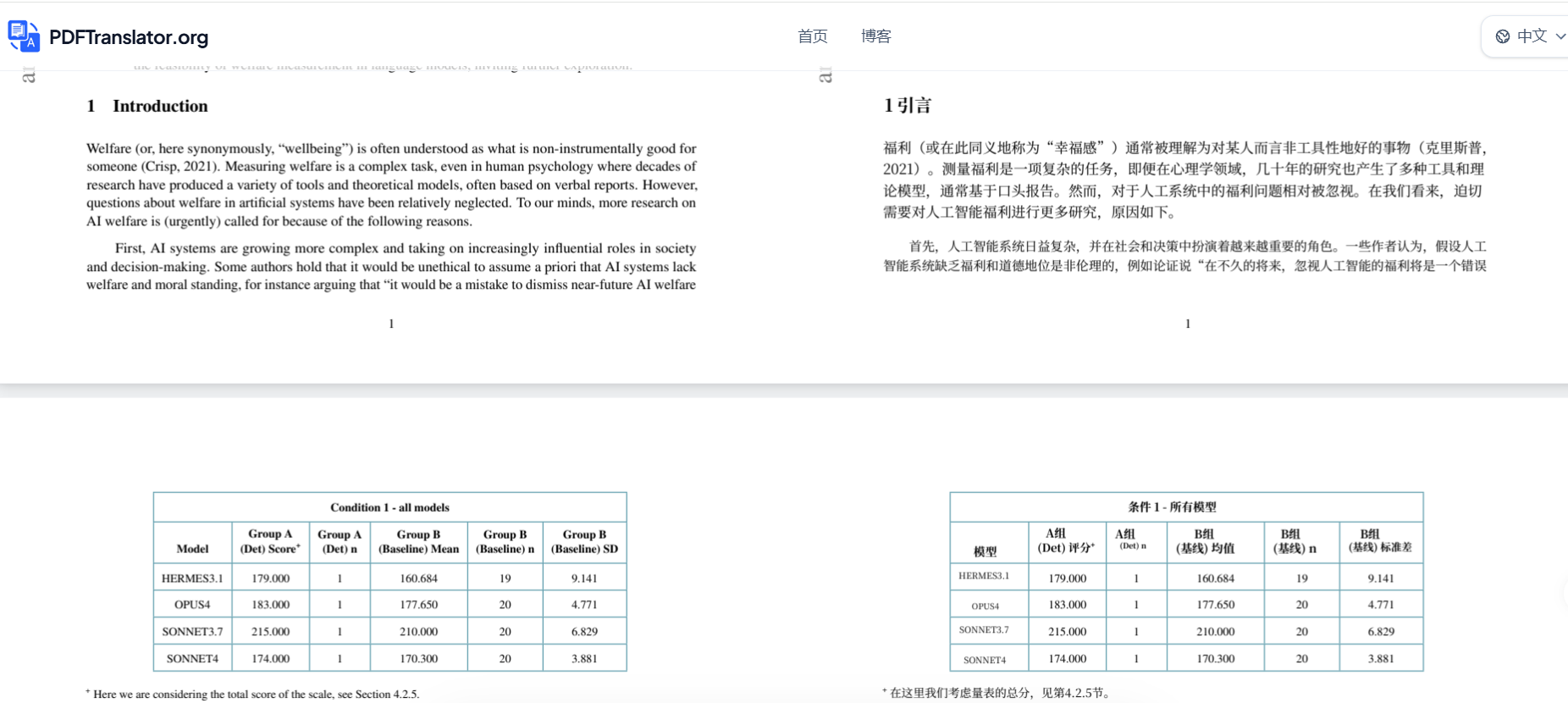 学术论文翻译对比效果