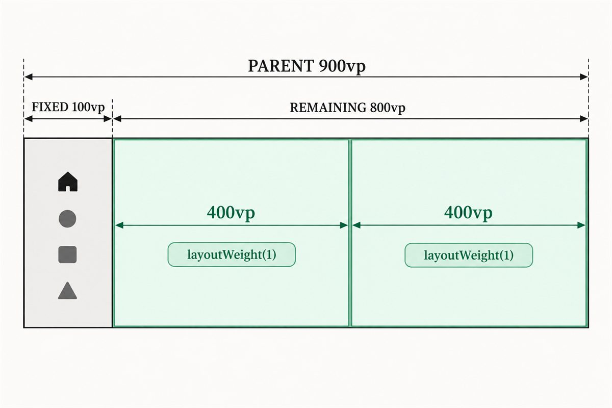 固定侧栏和两个 ContainerReader 的宽度分配示意