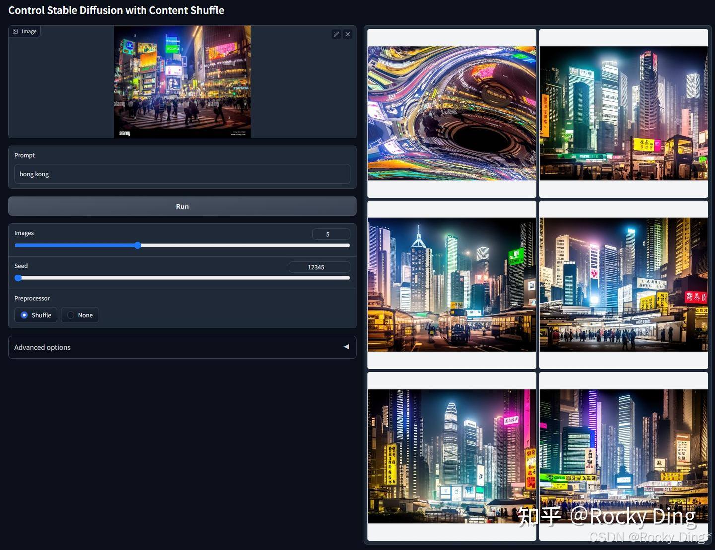ControlNet 1.1 Shuffle的控制生成效果
