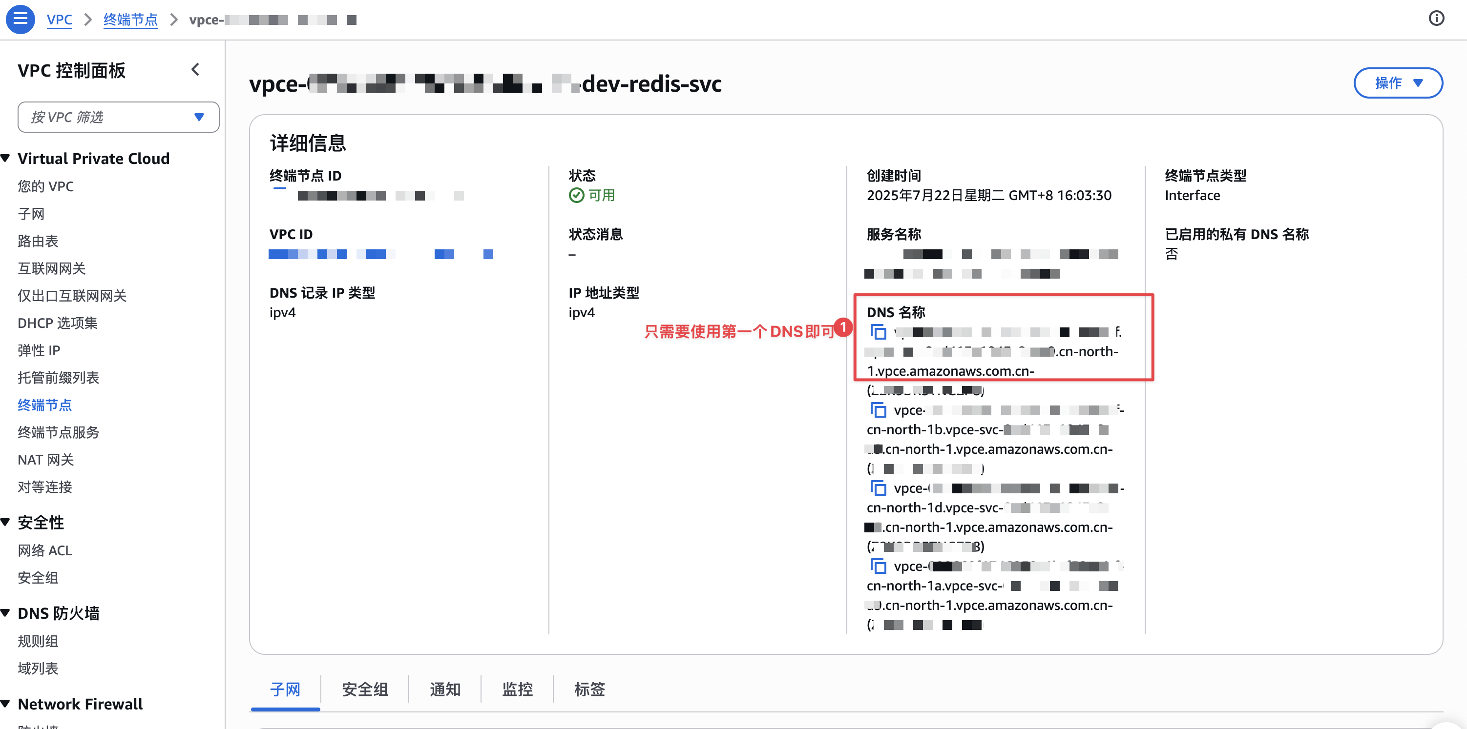 DNS复制位置