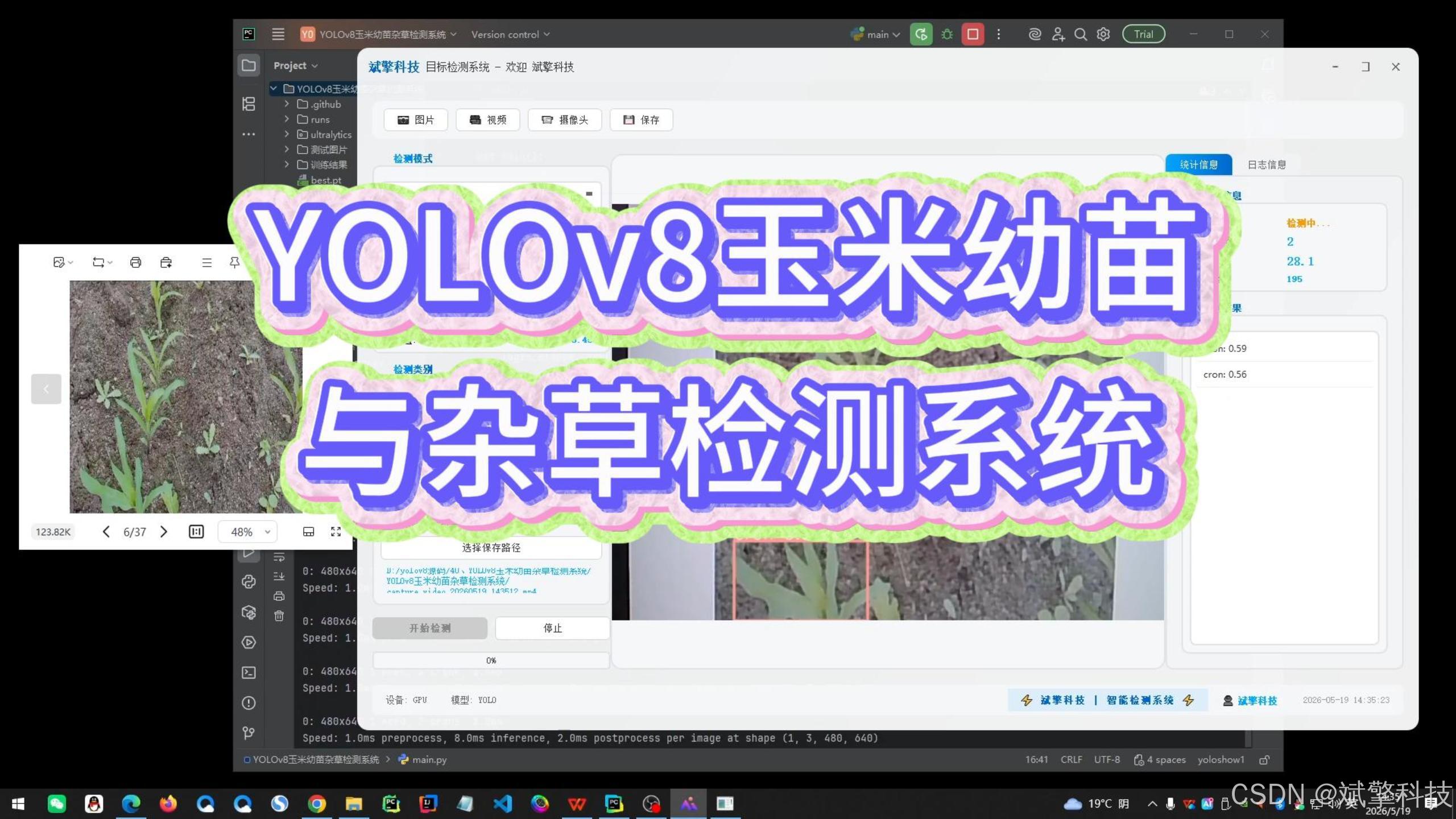 YOLOv8玉米幼苗杂草识别检测系统(项目源码+YOLO数据集+模型权重+UI界面+python+深度学习+环境配置)-CSDN博客