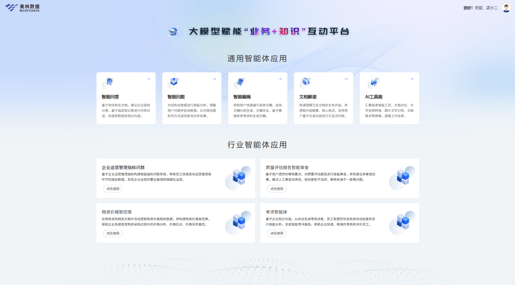 美林数据大模型应用平台