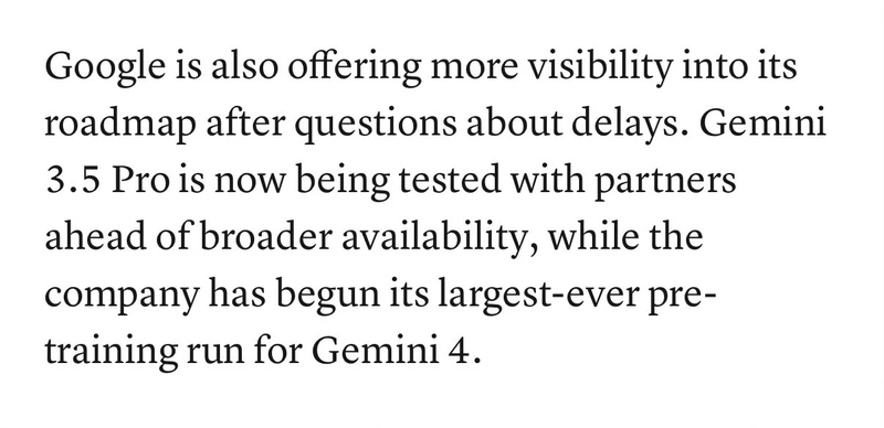谷歌宣布 Gemini 4 研发启动史上最大预训练