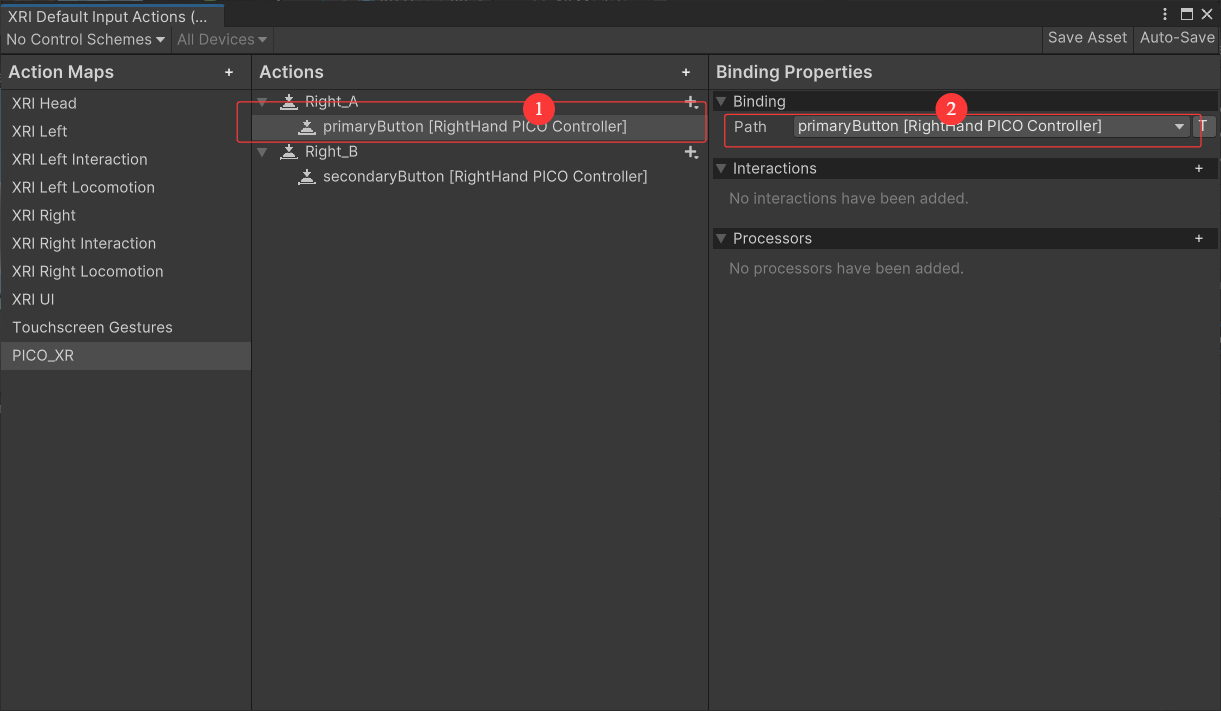 Unity中PICO按键事件绑定_unity3d pico 使用inputactionreference触发动作
