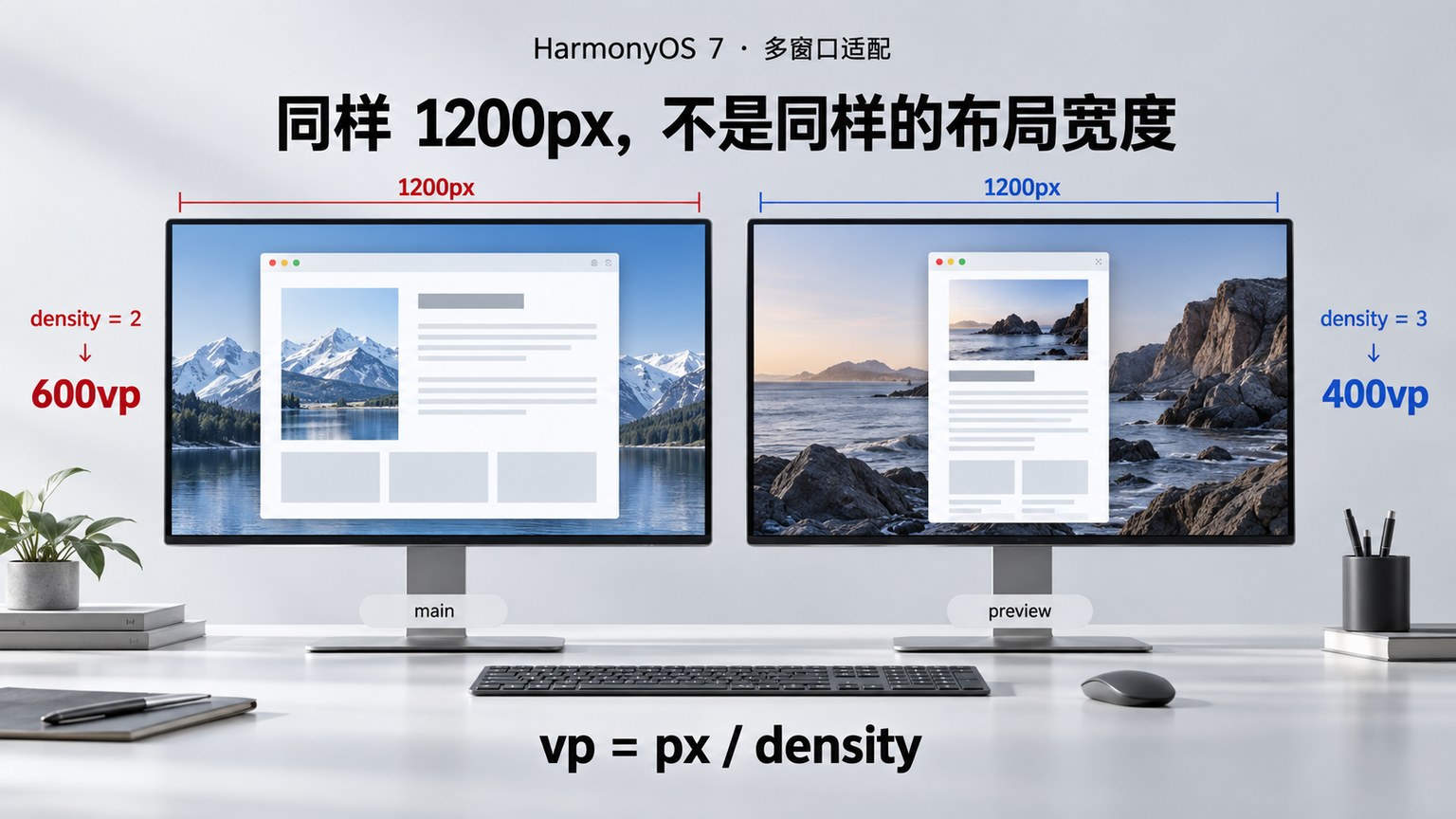 HarmonyOS 7 鸿蒙电脑外接屏适配：px 与 vp 混用导致断点错判，怎样验证换屏后的布局