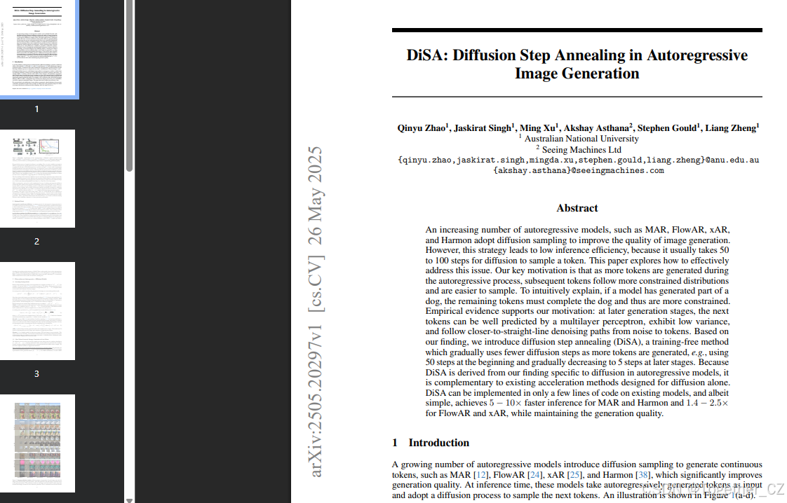 DiSA: Diffusion Step Annealing in Autoregressive Image Generation——自回归 ...