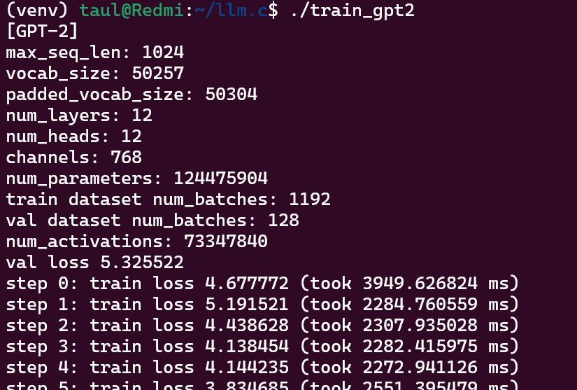 【实操】LLM新手项目llm.c（WSL2、CPU/GPU训练GPT-2）-CSDN博客