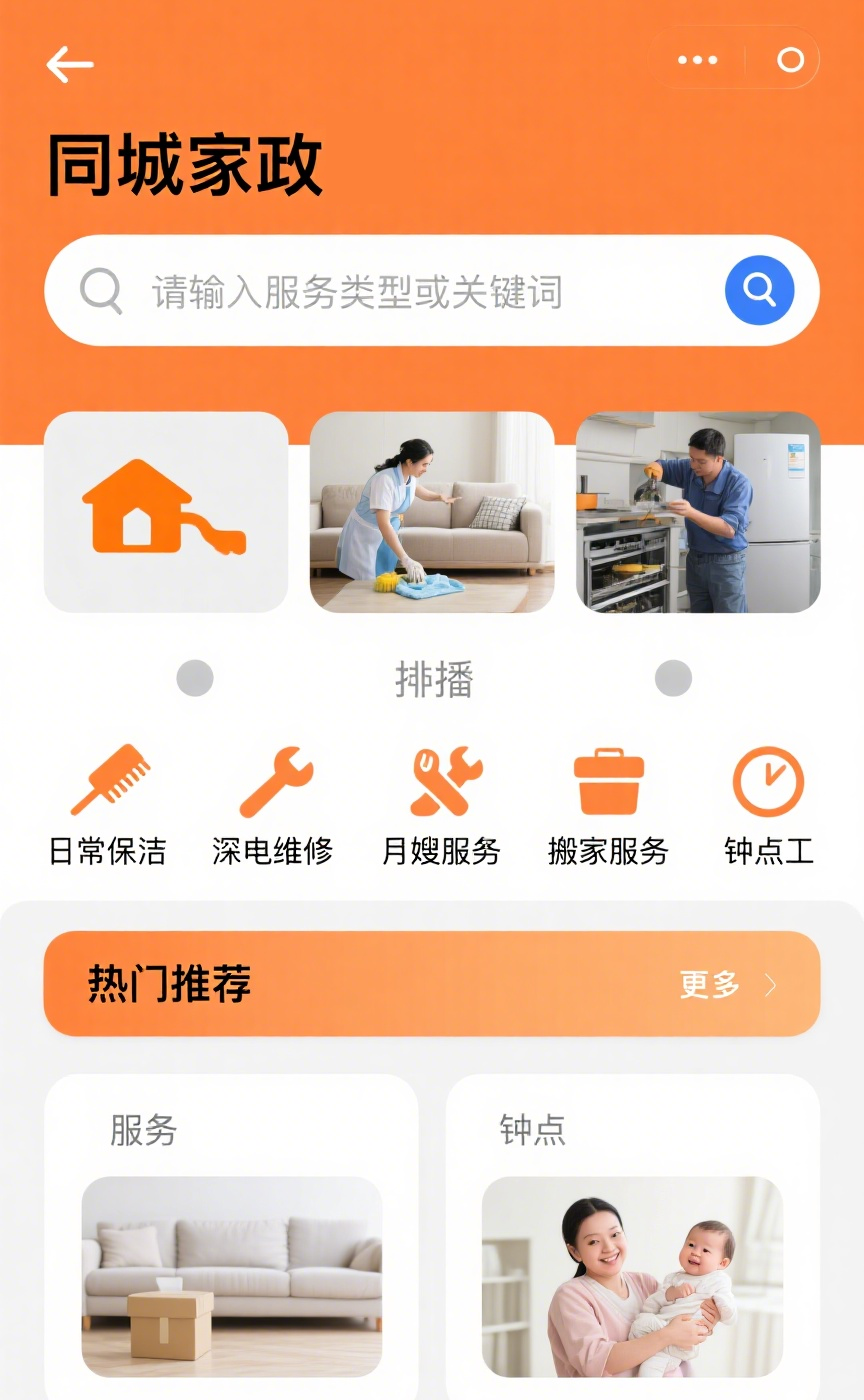 家政源码：APP+小程序预约上门支持多城市接入的O2O服务系统_家政系统源码
