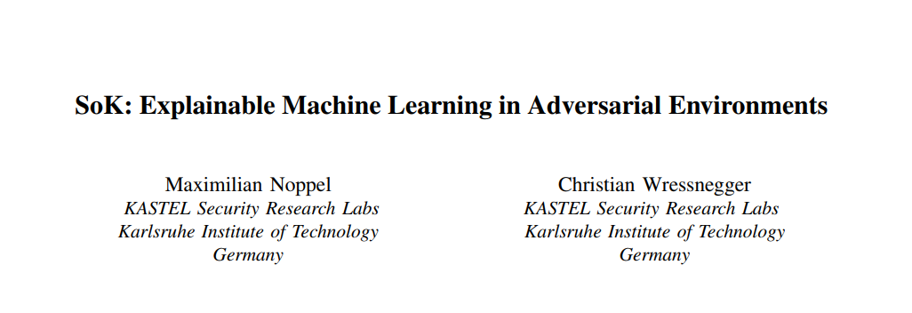 SoK: Explainable Machine Learning in Adversarial Environments