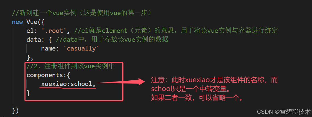 Vue组件化编程2:组件的创建、注册、使用_vue2注册组件-CSDN博客