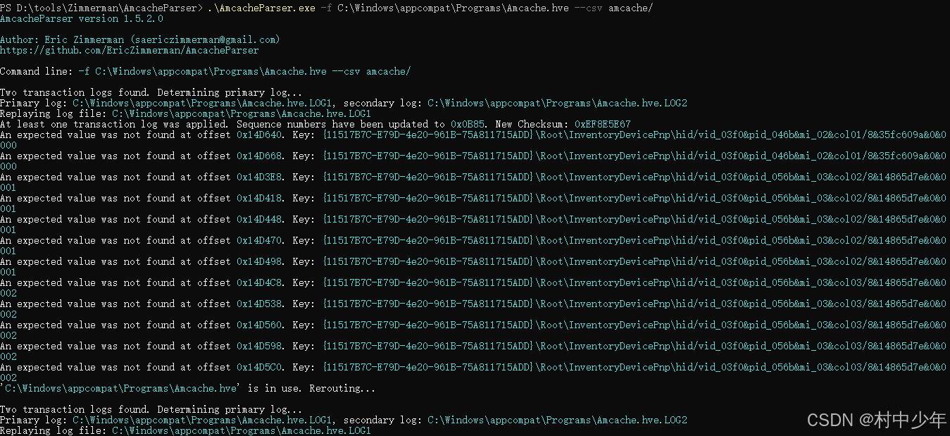 Sans Amcache 终端取证响应工具之-Windows Amcache文件解析工具AmcacheParser-CSDN博客