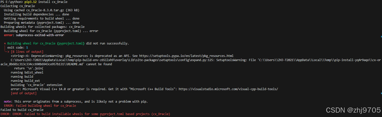解决 Microsoft Visual C++ 14.0 or greater is required. Get it with ...