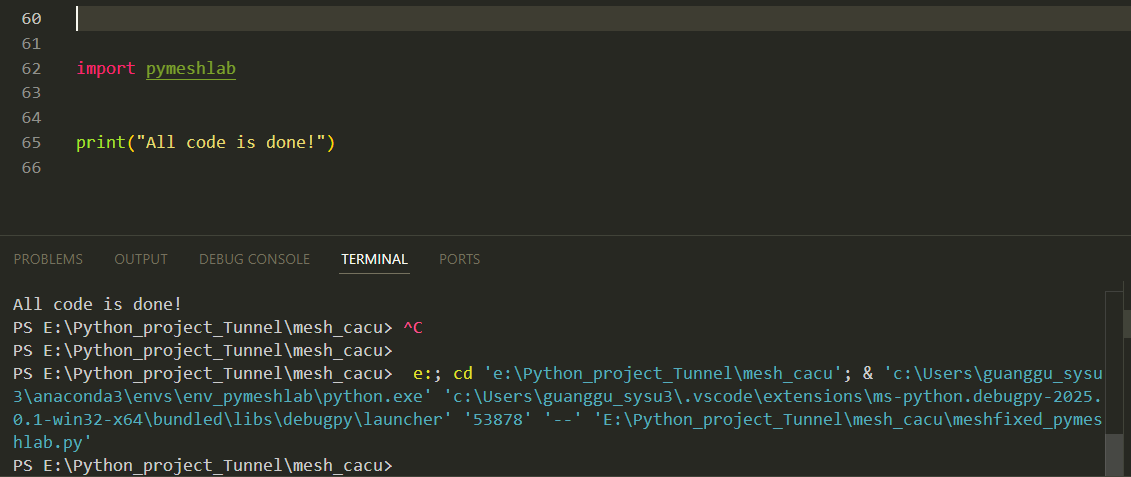 【编程实践】pymeshlab和Open3d（trimesh）一起使用，会导致python内核直接被杀死？_python 可以像安装 ...