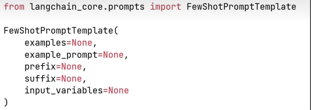 FewShotPromptTemplate