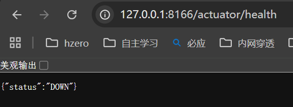 健康检查端点结果