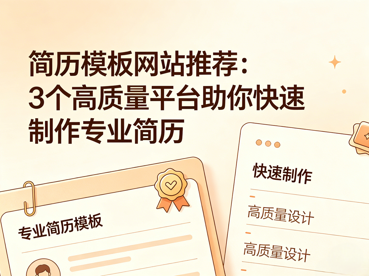 简历模板网站推荐：3个高质量平台助你快速制作专业简历