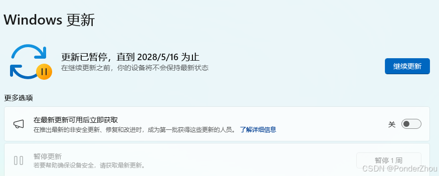 【工作TIPS】超长期暂停Windows系统自动更新_windows通过注册表设置暂停更新999周-CSDN博客
