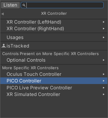 Unity中PICO按键事件绑定_unity3d pico 使用inputactionreference触发动作
