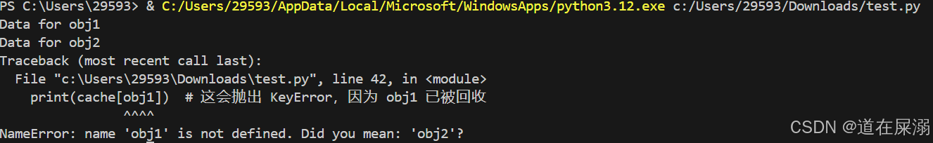 【python】记录python编译器封神的一段代码_python weakref-CSDN博客