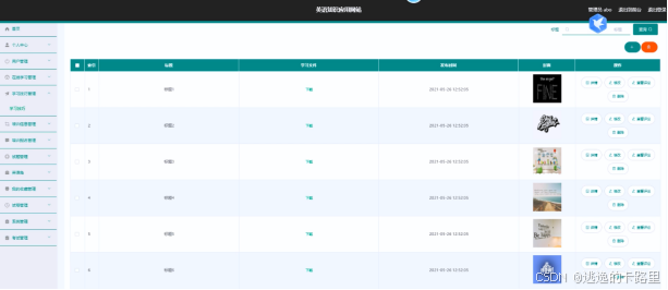 图5.3 学习技巧信息管理界面