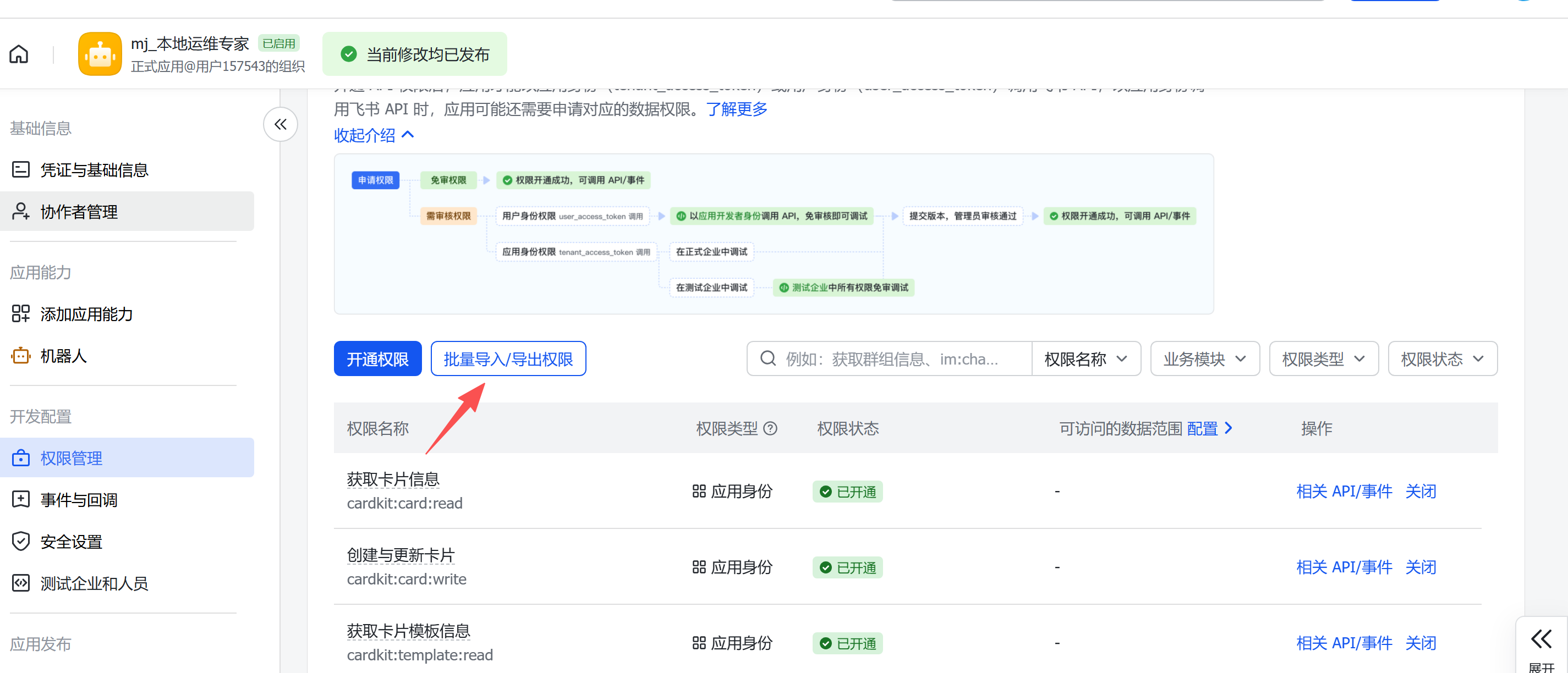 导入权限