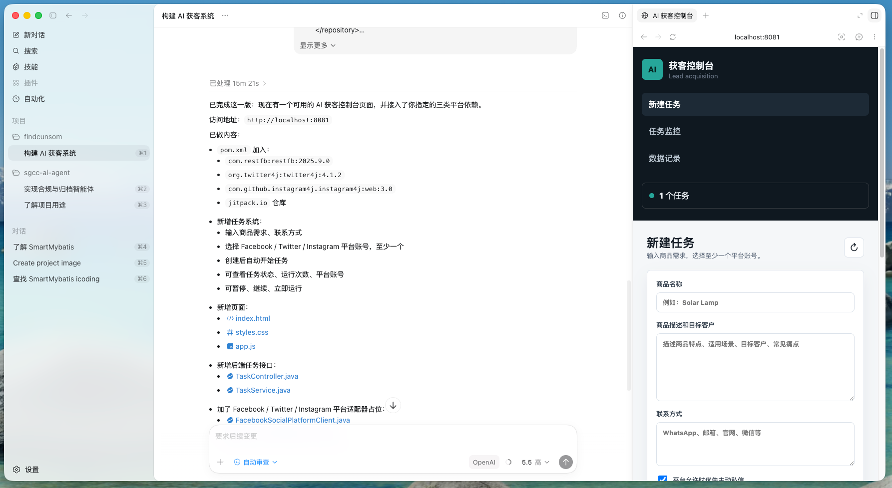 Codex 使用示例