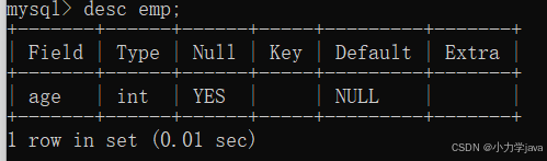 mysql之命令行基础指令