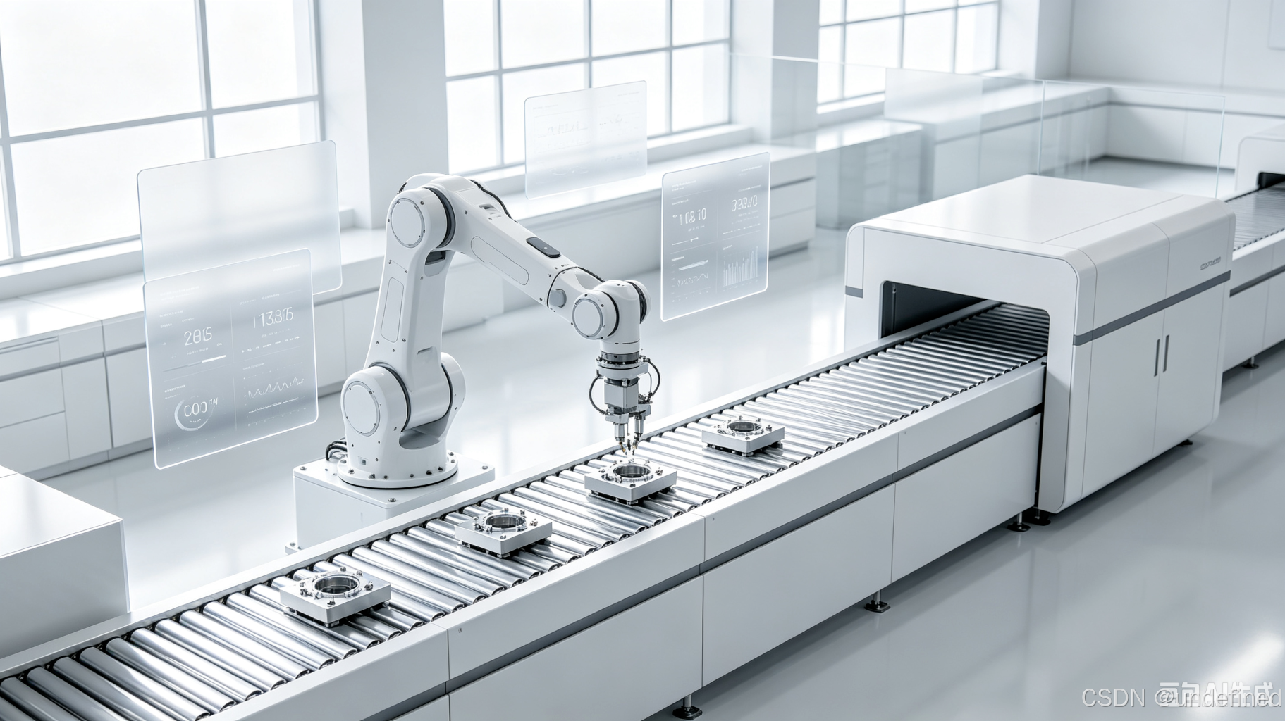 Futuristic Smart Manufacturing Workshop