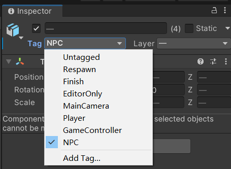 Compare Tag Unity Unity碰撞判断Tag的代码和做成Inspector-CSDN博客