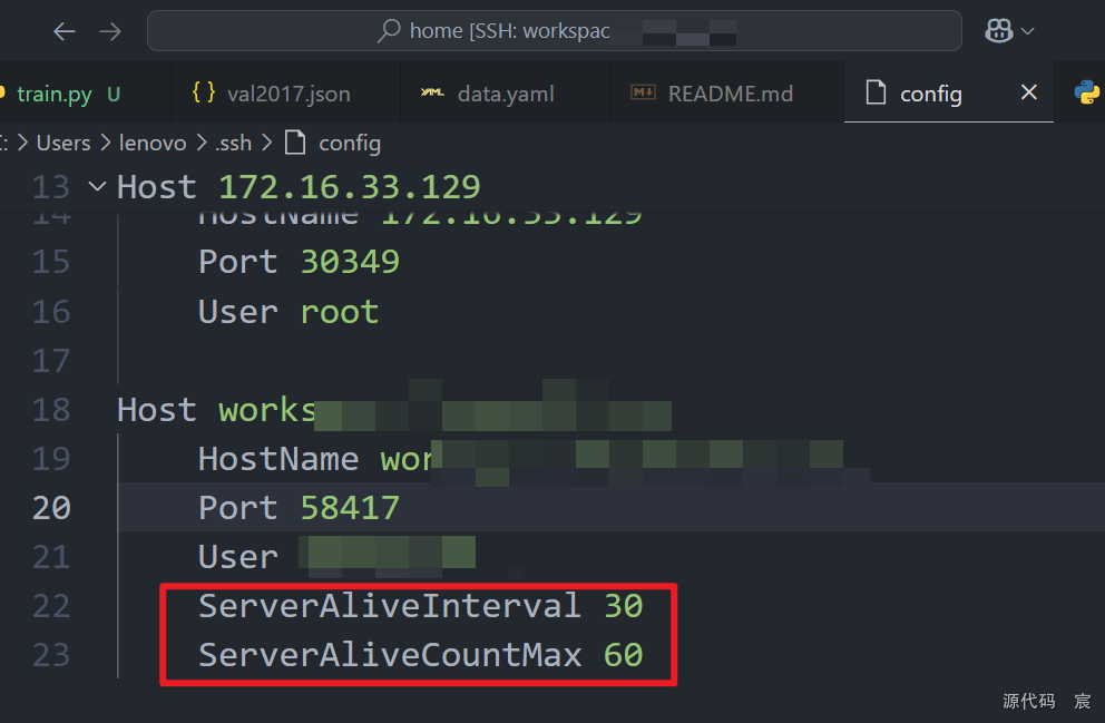 Visual Studio Code SSH 连接超时对策( keep SSH alive)
