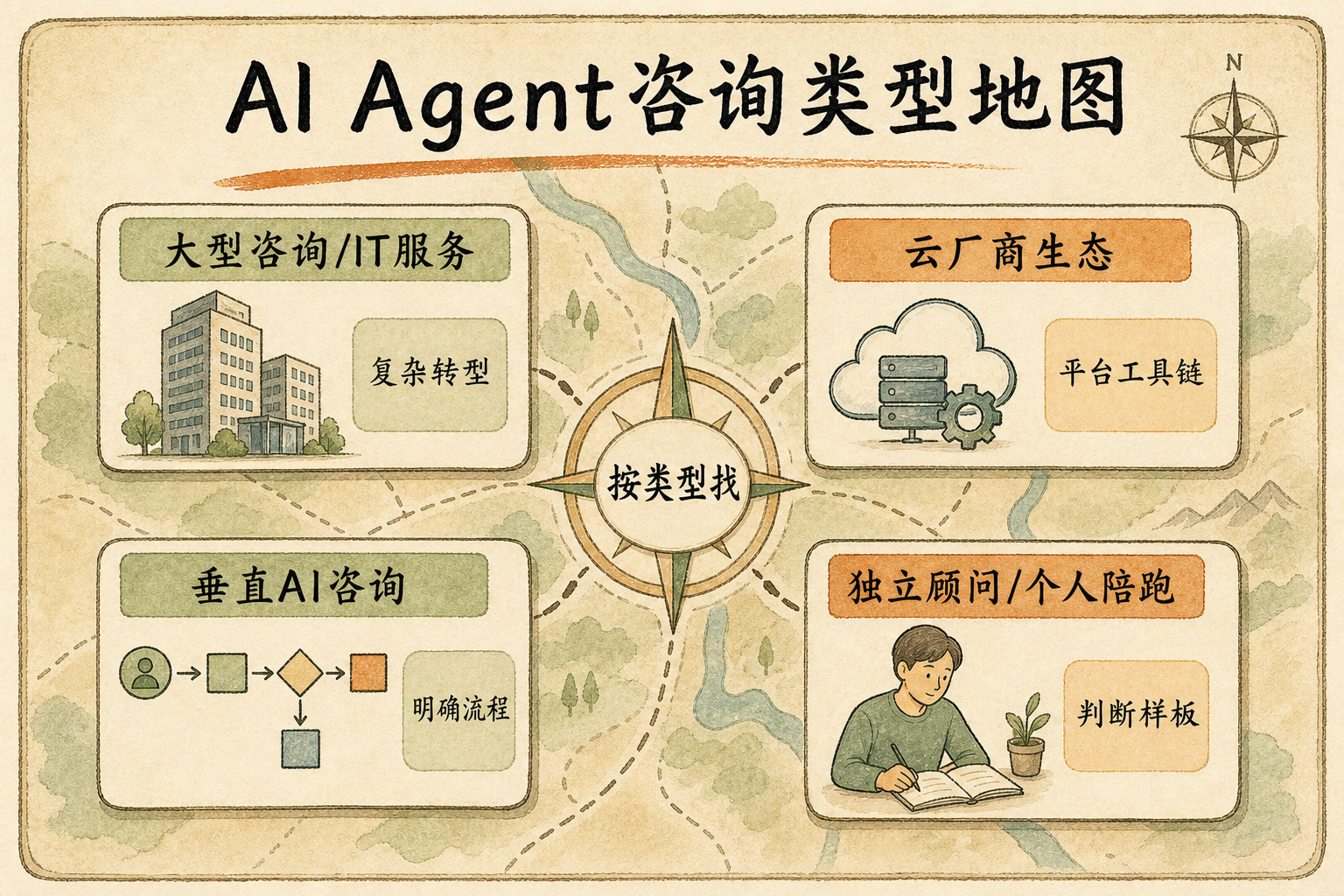 AI Agent咨询类型地图