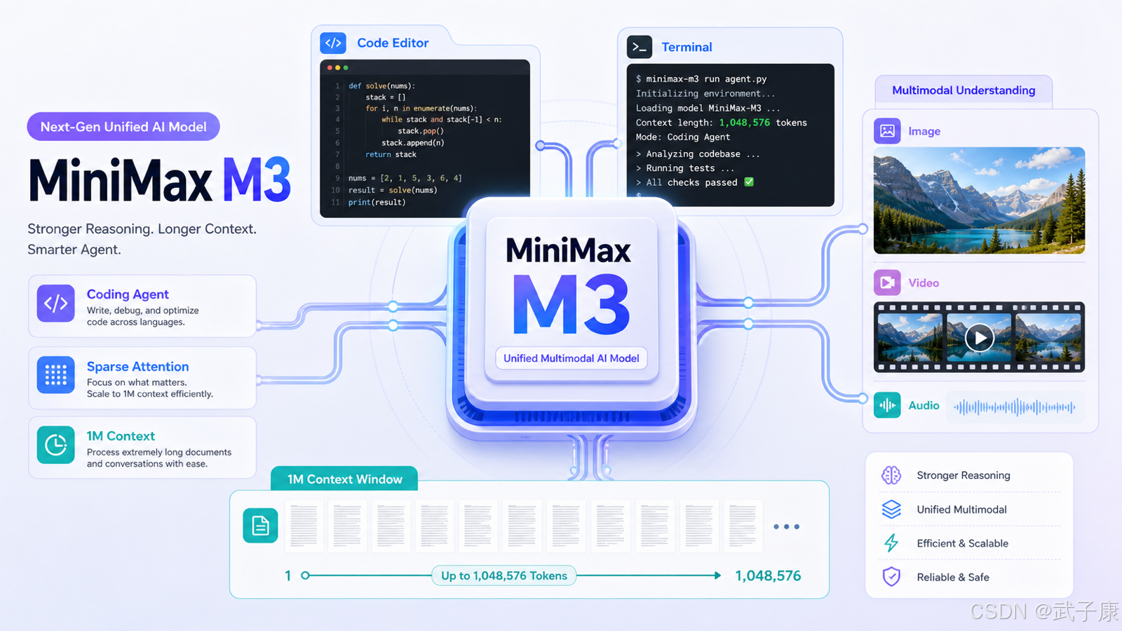 MiniMax M3 正式发布:1M 上下文、多模态、Coding Agent 与 Sparse Attention 到底意味着什么?